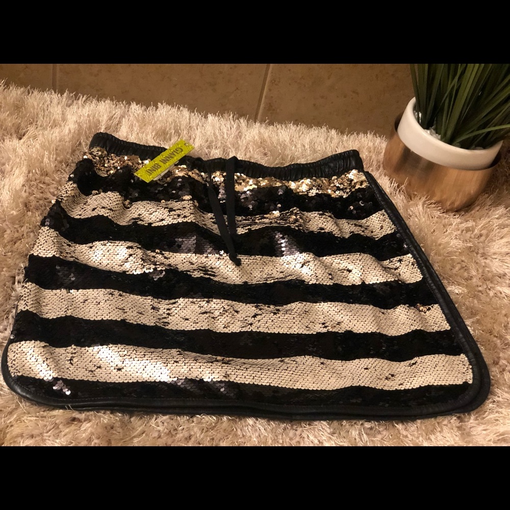 Black and gold sequence  skirt